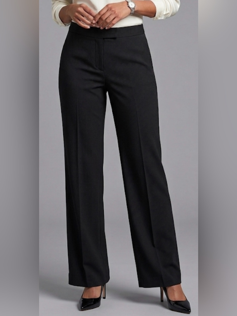 LOFT Dot Stripe Dress Trousers, Size 6